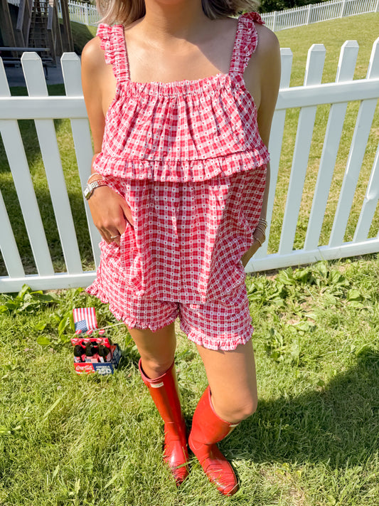 Sweetheart Gingham Top