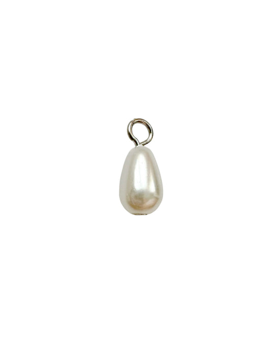 Silver Pearl Drop Charm