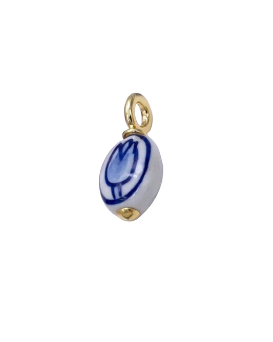 Blue Tulip Ceramic Charm