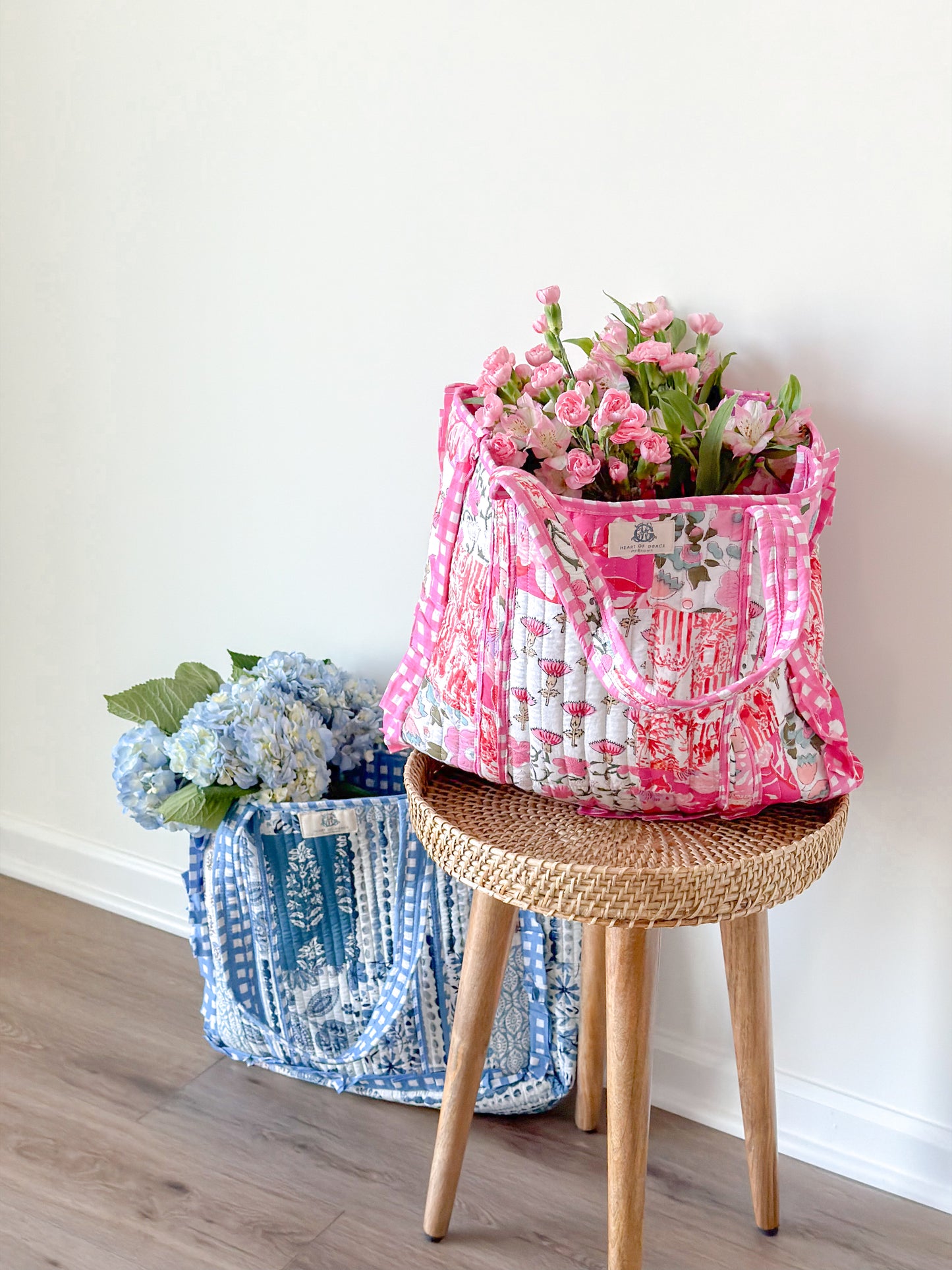 Coastal Blue Patchwork Tote