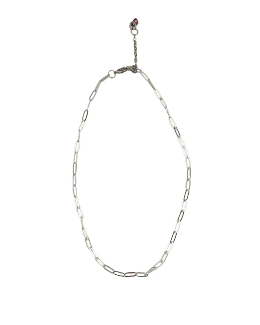 Silver Paperclip Necklace