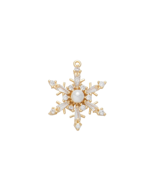 Pearl Snowflake Charm