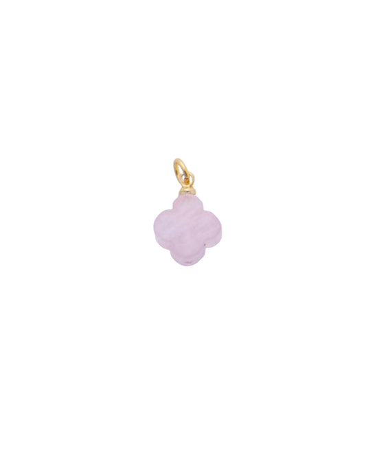 Tiny Rose Quarts Gem Charm