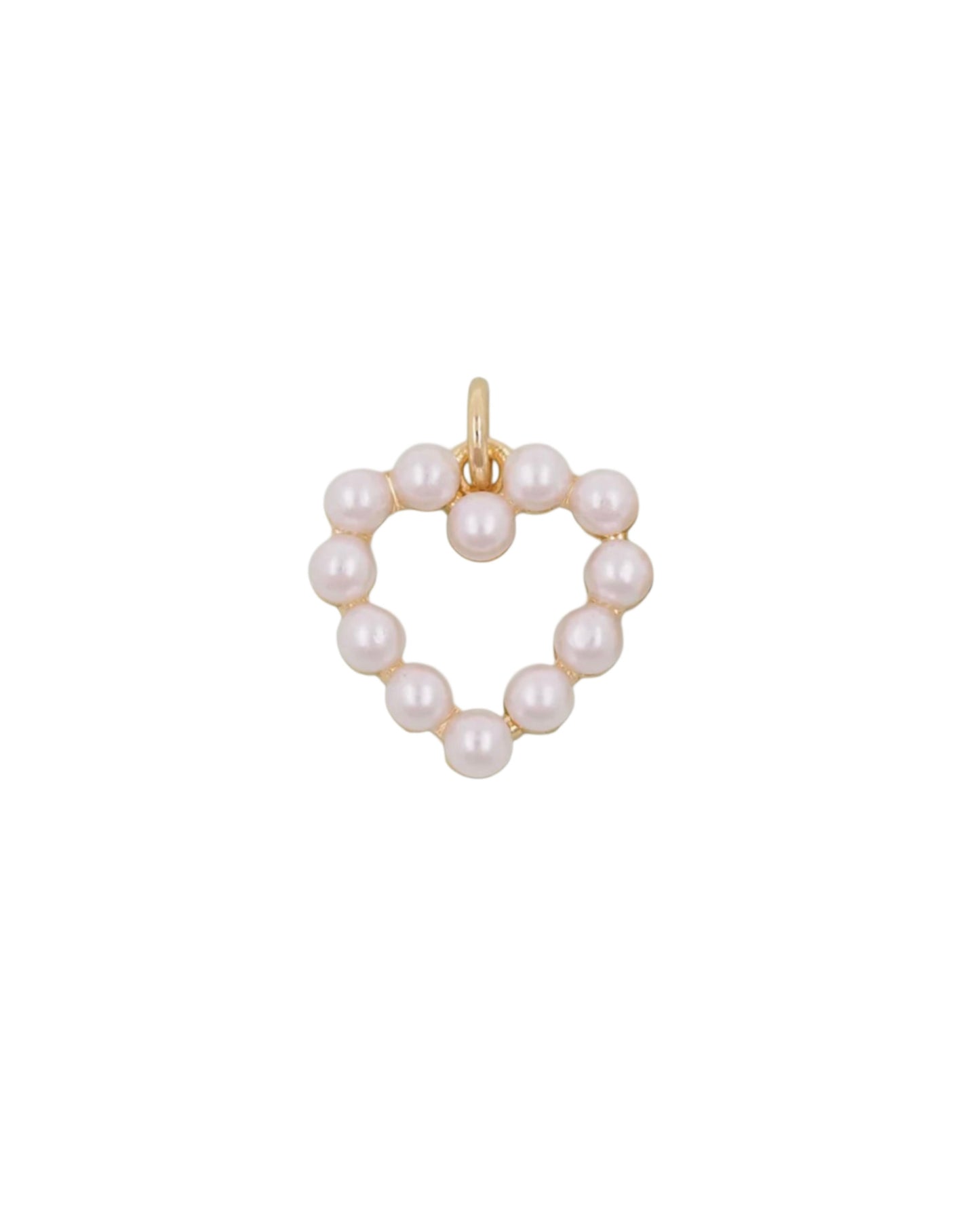 Glowing Pearl Heart Charm