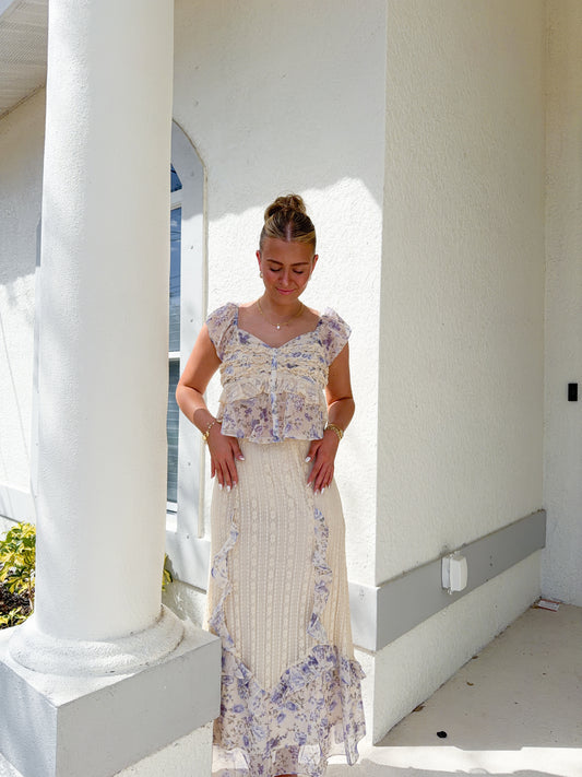 Lavender Lace Floral Set