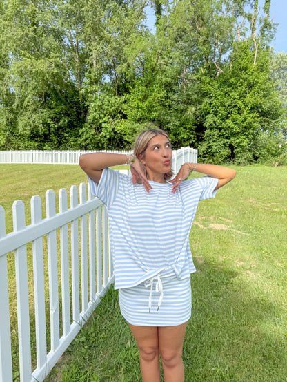 Light Blue Striped Set