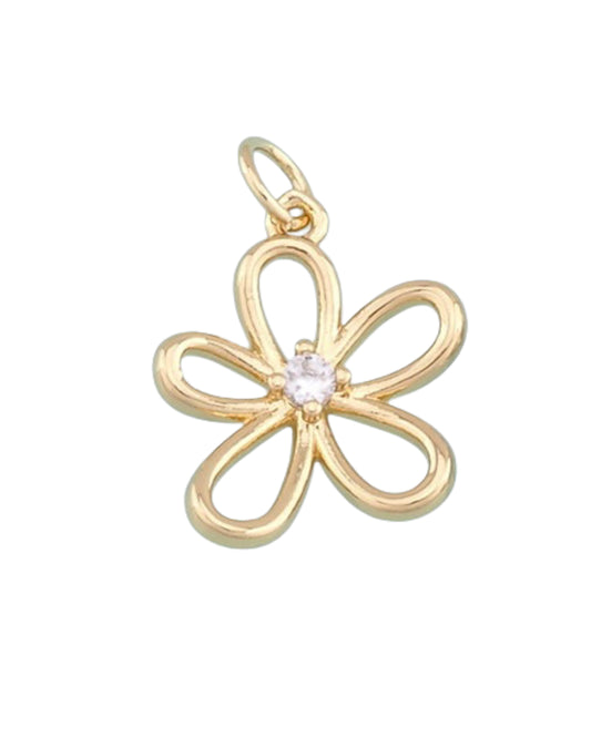 Gold Flower Charm