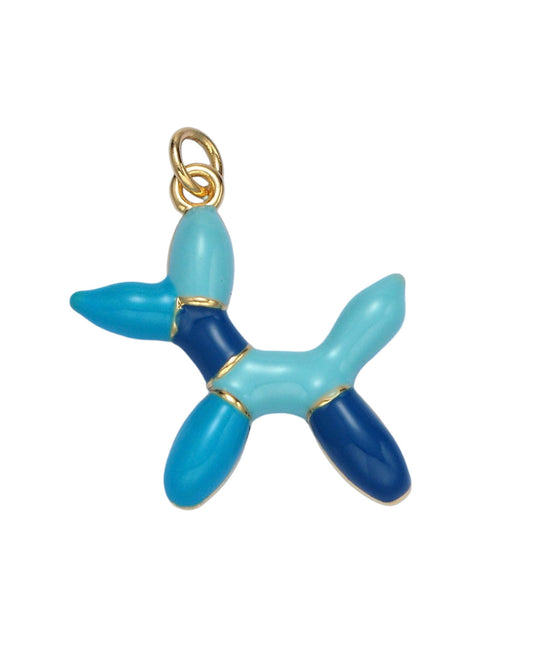 Blue Balloon Dog Charm