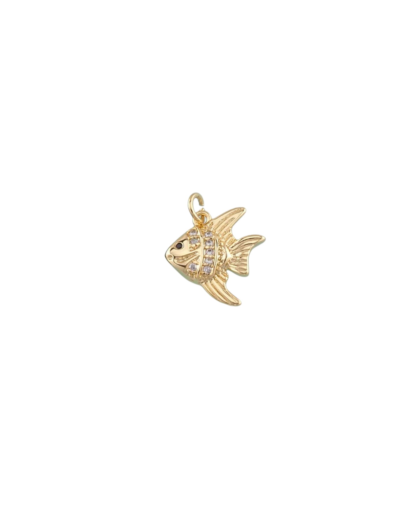 Shine Gold Flounder Fish Charm