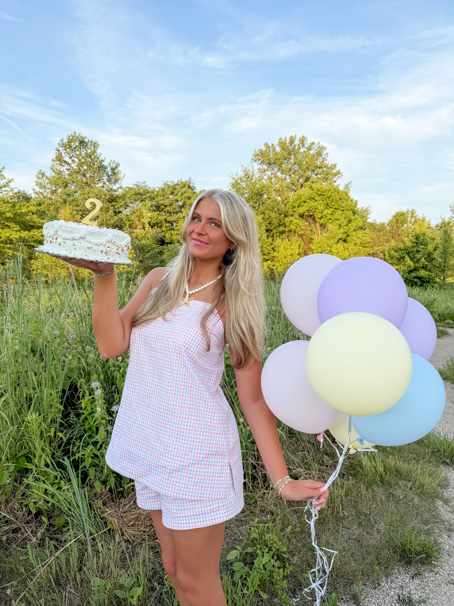Cotton Candy Gingham Set