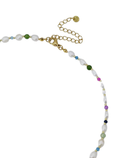 Pearl Girl Gemstone Necklace