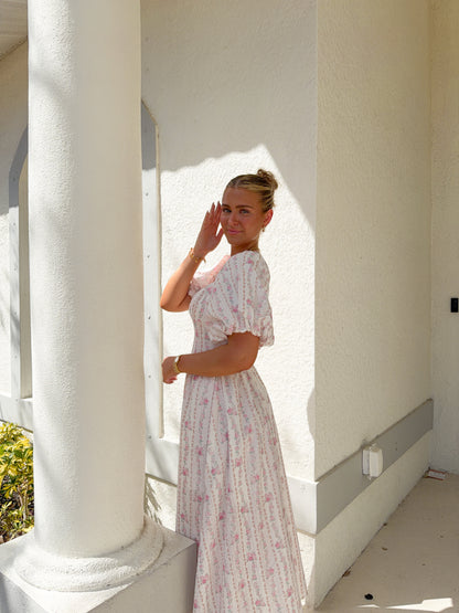 Pink Petals Maxi Dress