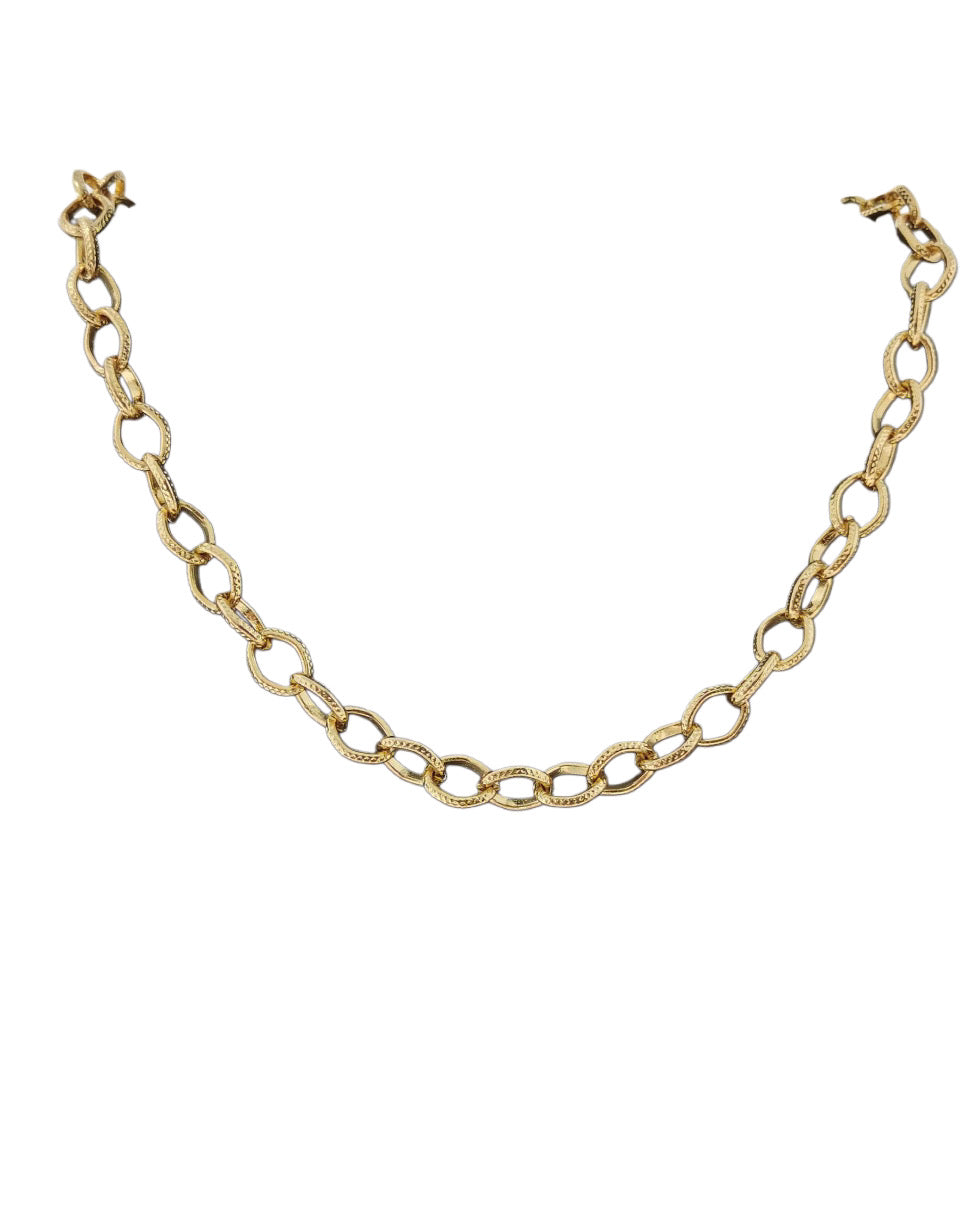 Chunky Oval Gold Necklace