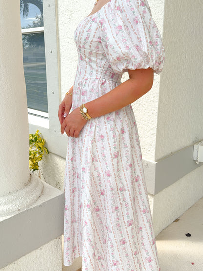 Pink Petals Maxi Dress