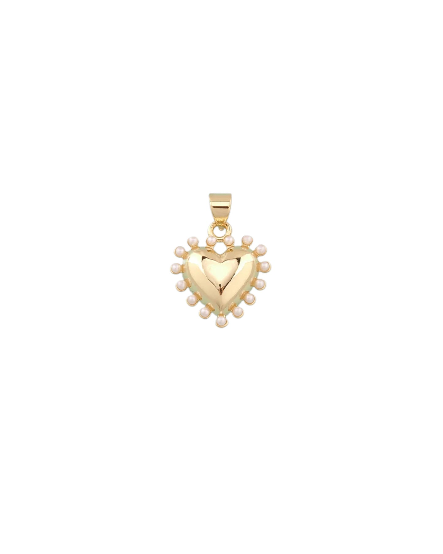 Small Halo Pearl Heart