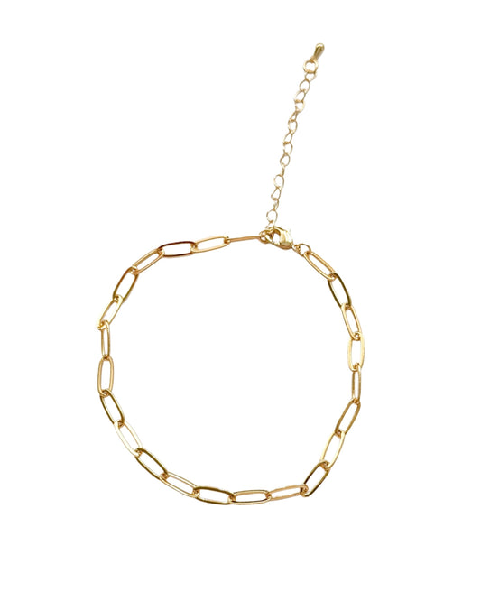 Paperclip Gold Bracelet