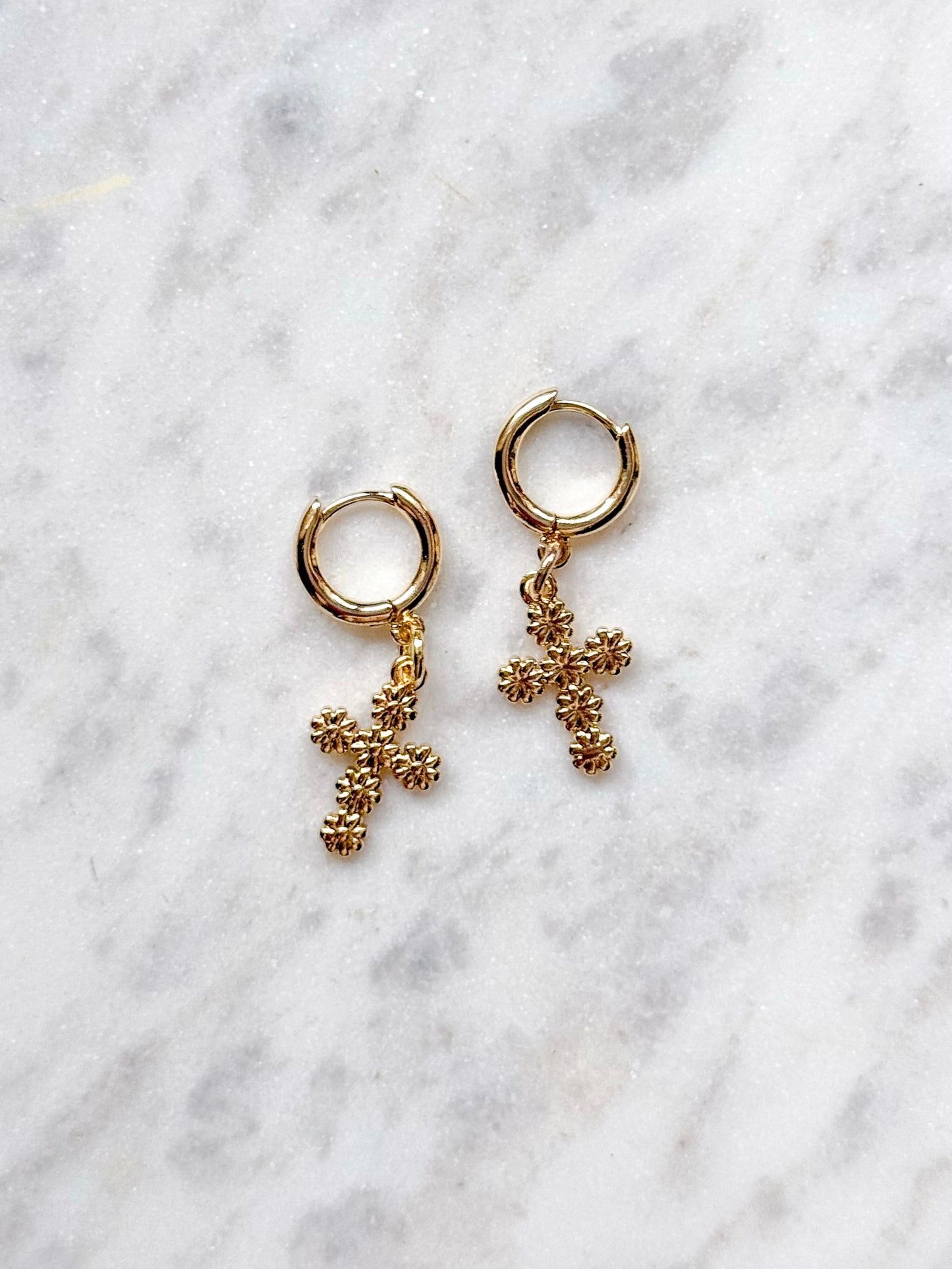 Daisy Cross Earrings