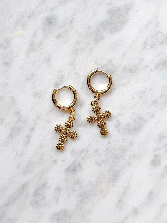 Daisy Cross Earrings