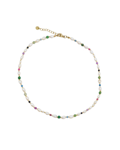 Pearl Girl Gemstone Necklace