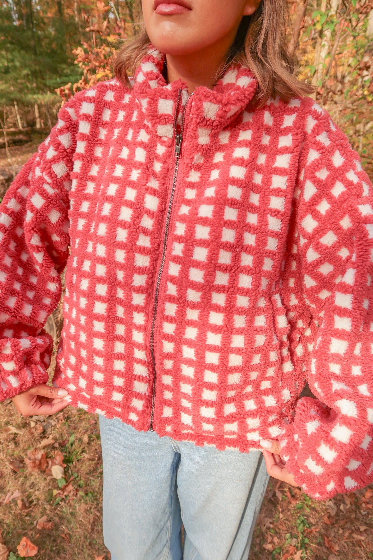 Cozy in Plaid Jacket